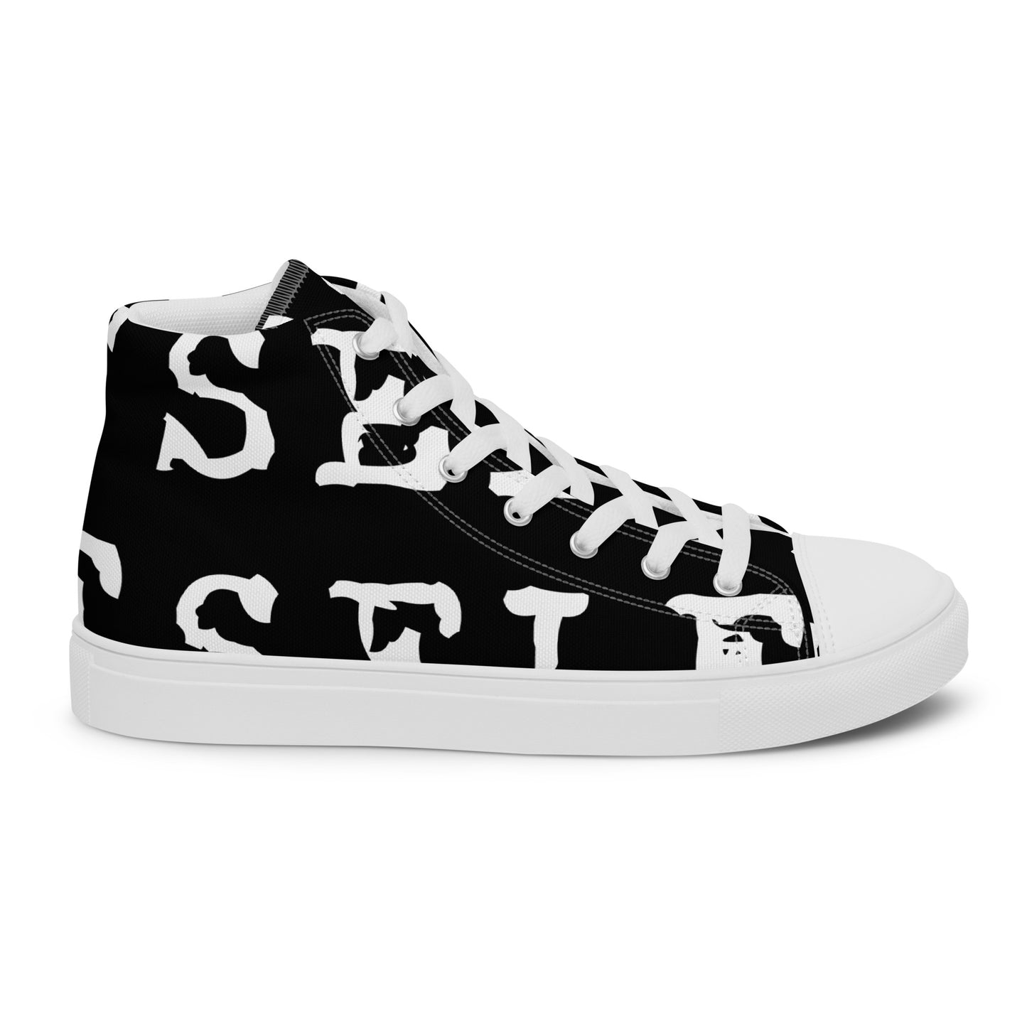 Self Word Design - Men’s high top canvas shoes