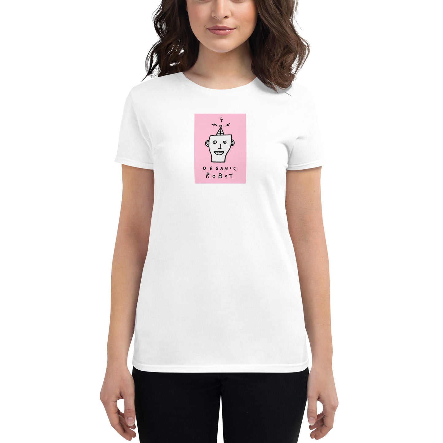 Organic Robot, Pink - Women's short sleeve t-shirt