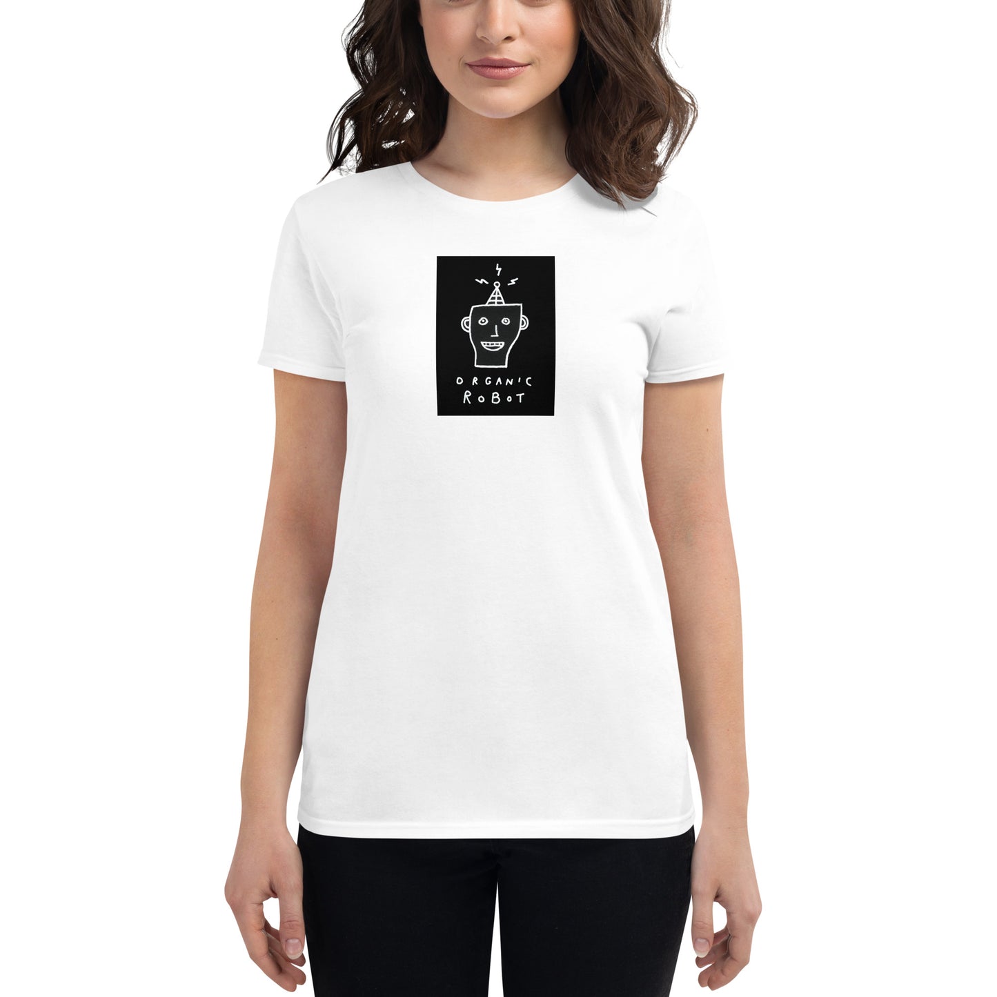 Organic Robot, Black - Women's short sleeve t-shirt