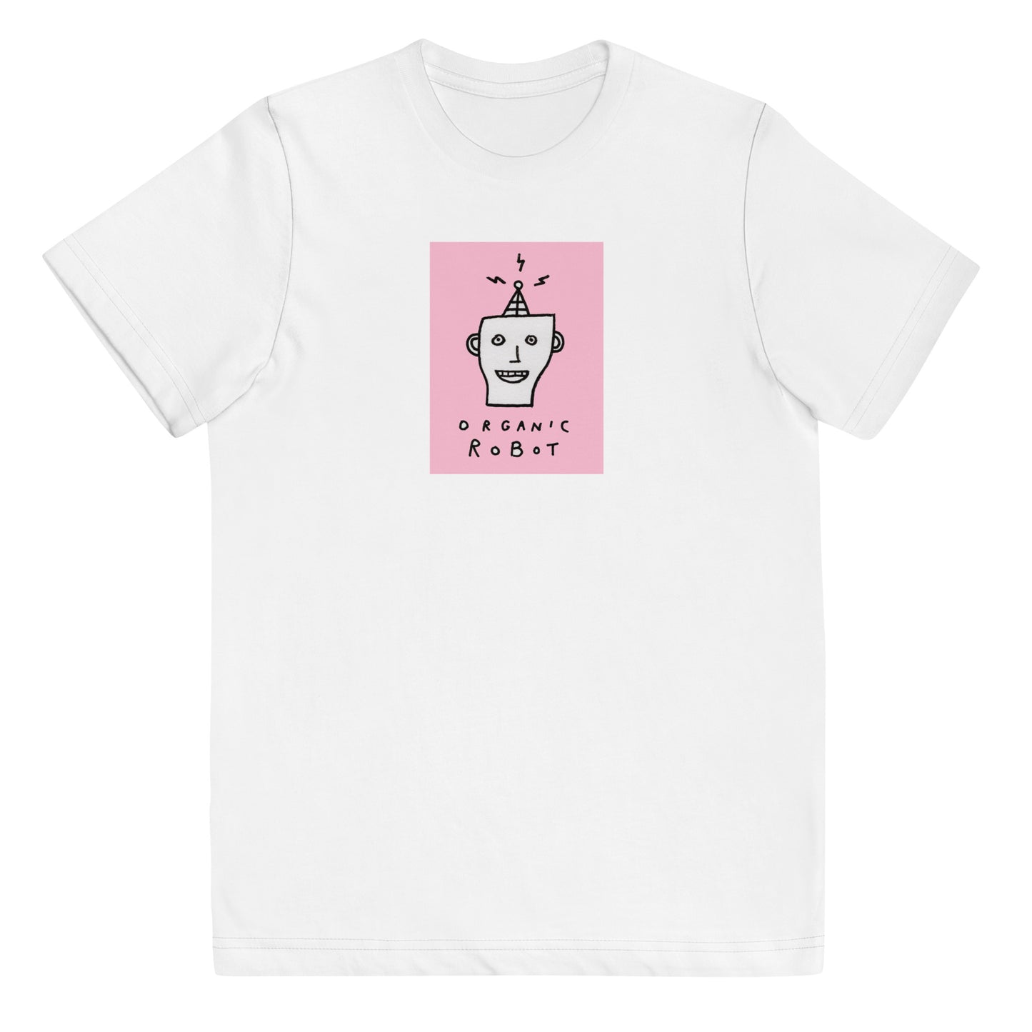Organic Robot, Pink - Youth jersey t-shirt