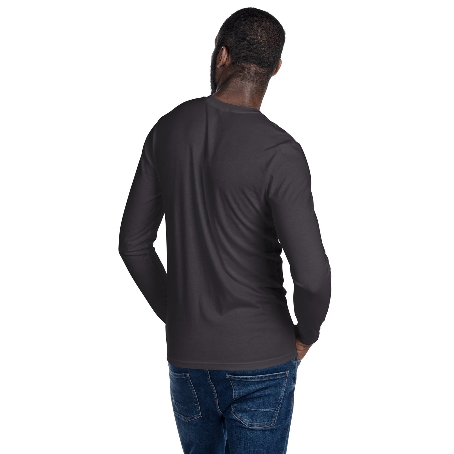 Basic Needs are Human Rights - Men's Long Sleeve Fitted Crew