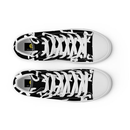 Self Word Design - Men’s high top canvas shoes