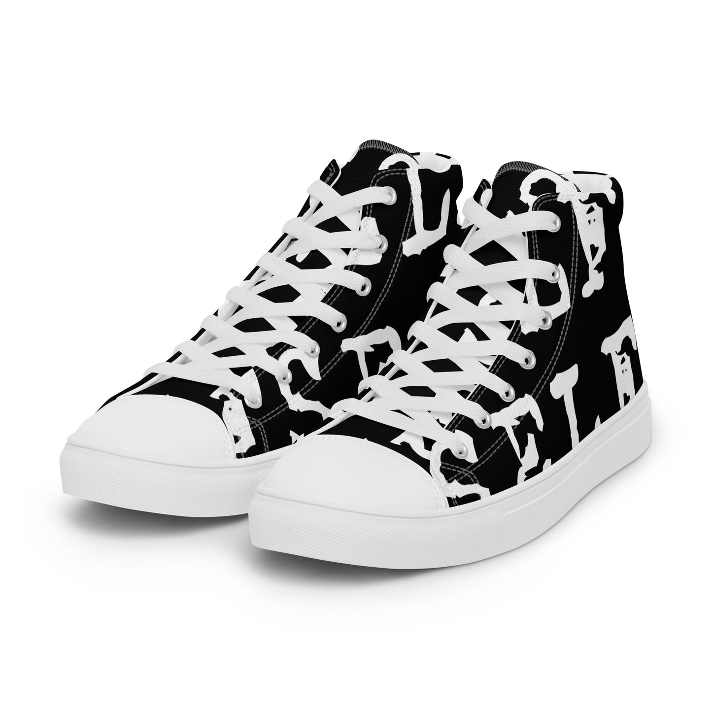 Self Word Design - Men’s high top canvas shoes