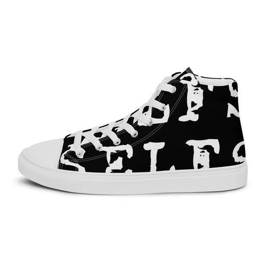 Self Word Design - Men’s high top canvas shoes