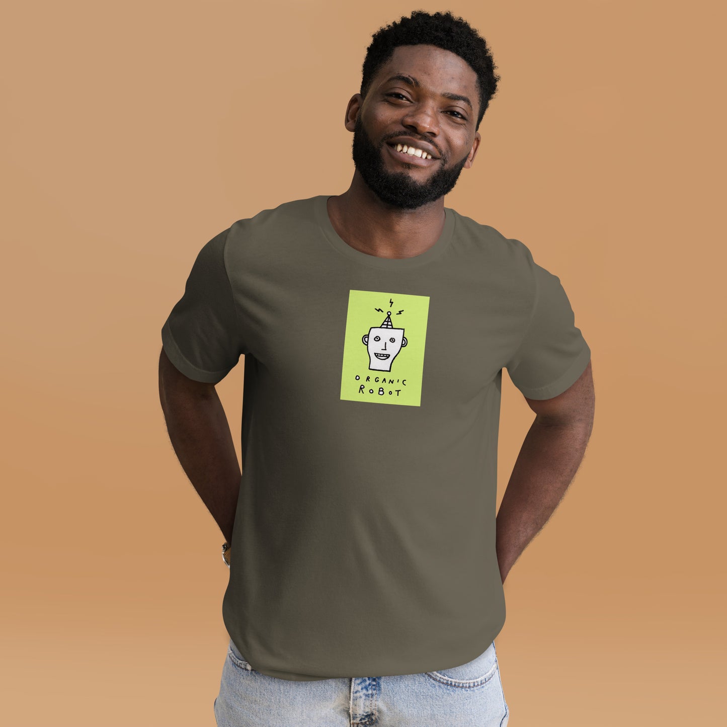 Organic Robot, Green - Unisex t-shirt