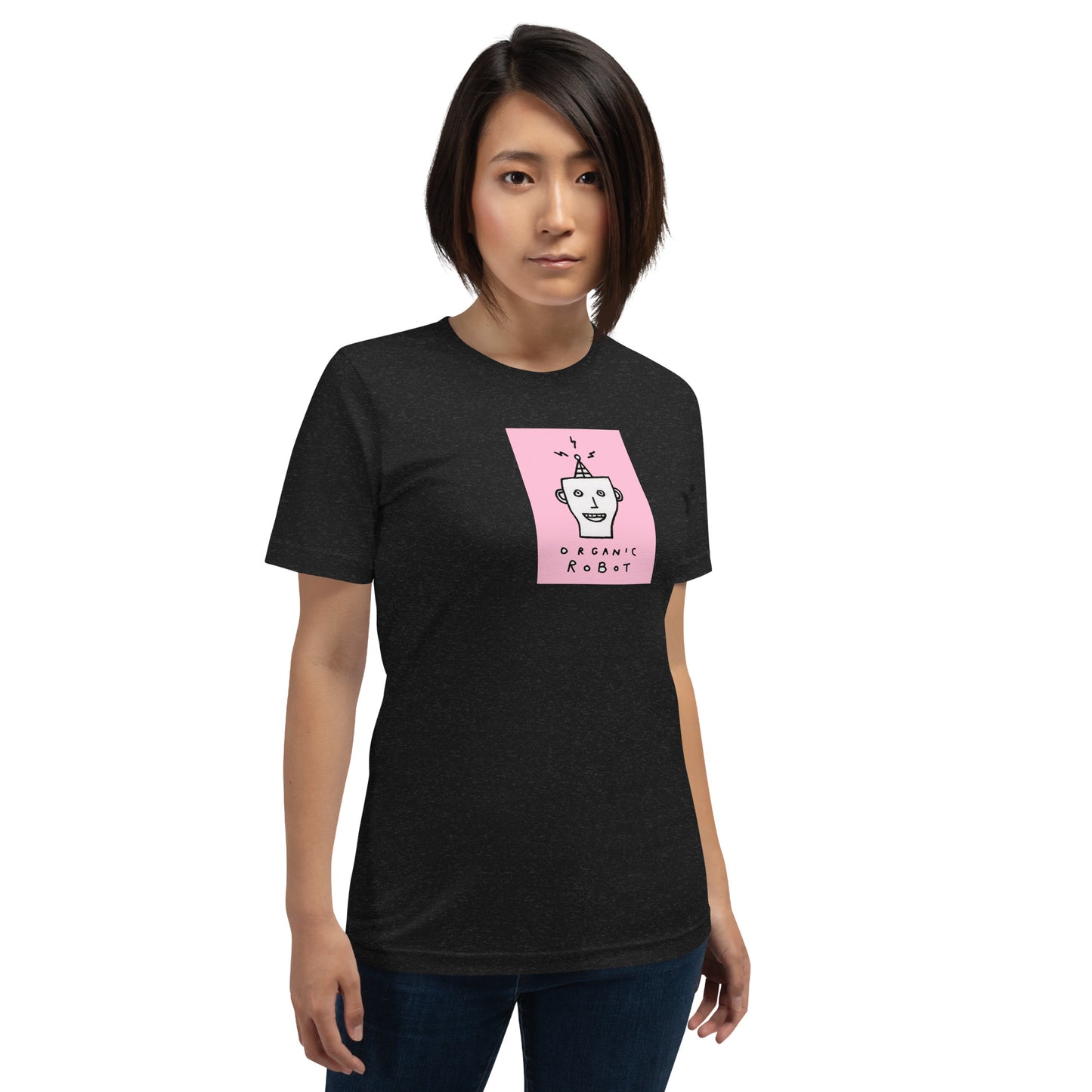 Organic Robot, Pink - Unisex t-shirt