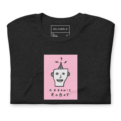 Organic Robot, Pink - Unisex t-shirt