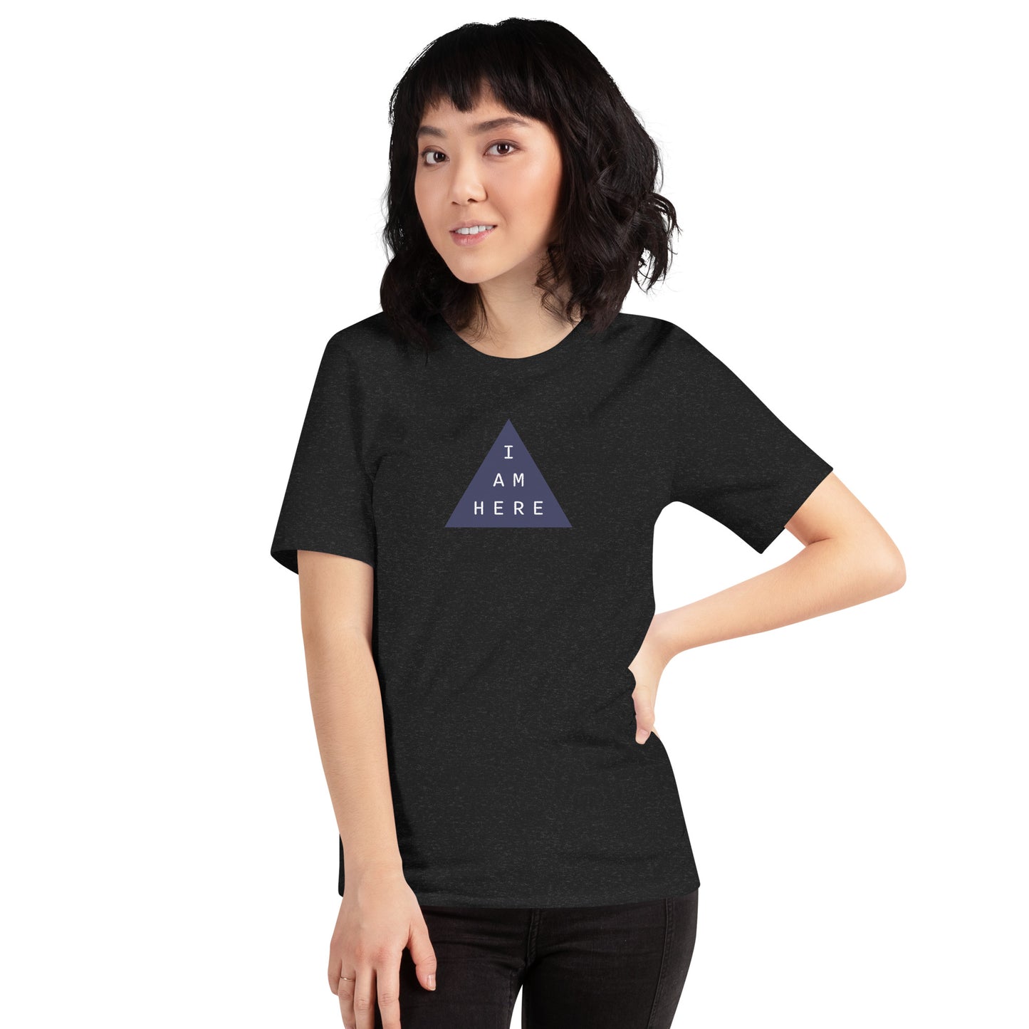I Am Here, Purple Triangle - Unisex t-shirt