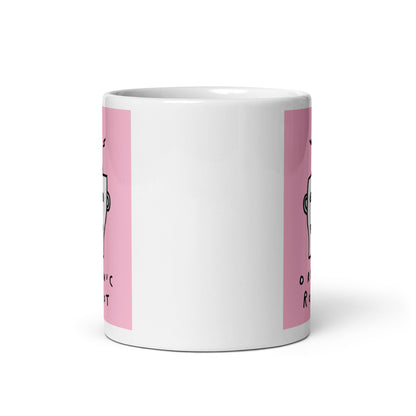 Organic Robot, Pink - White glossy mug