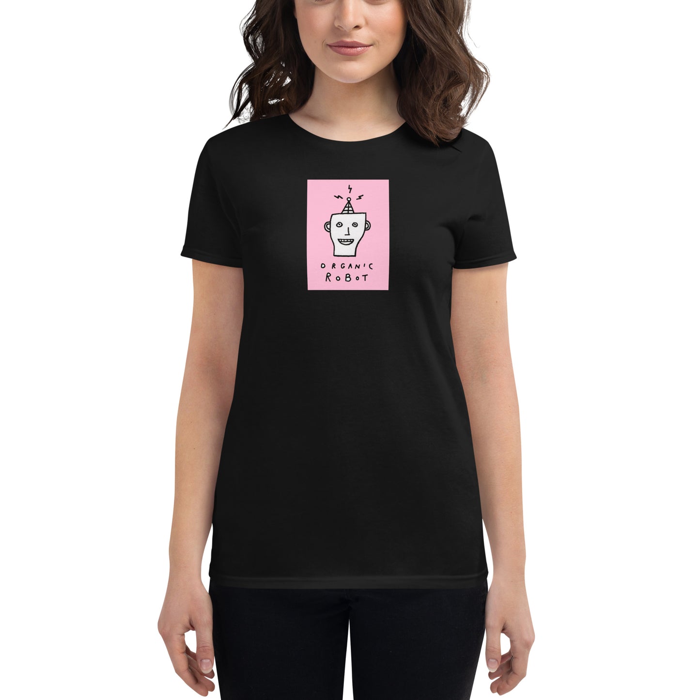 Organic Robot, Pink - Women's short sleeve t-shirt