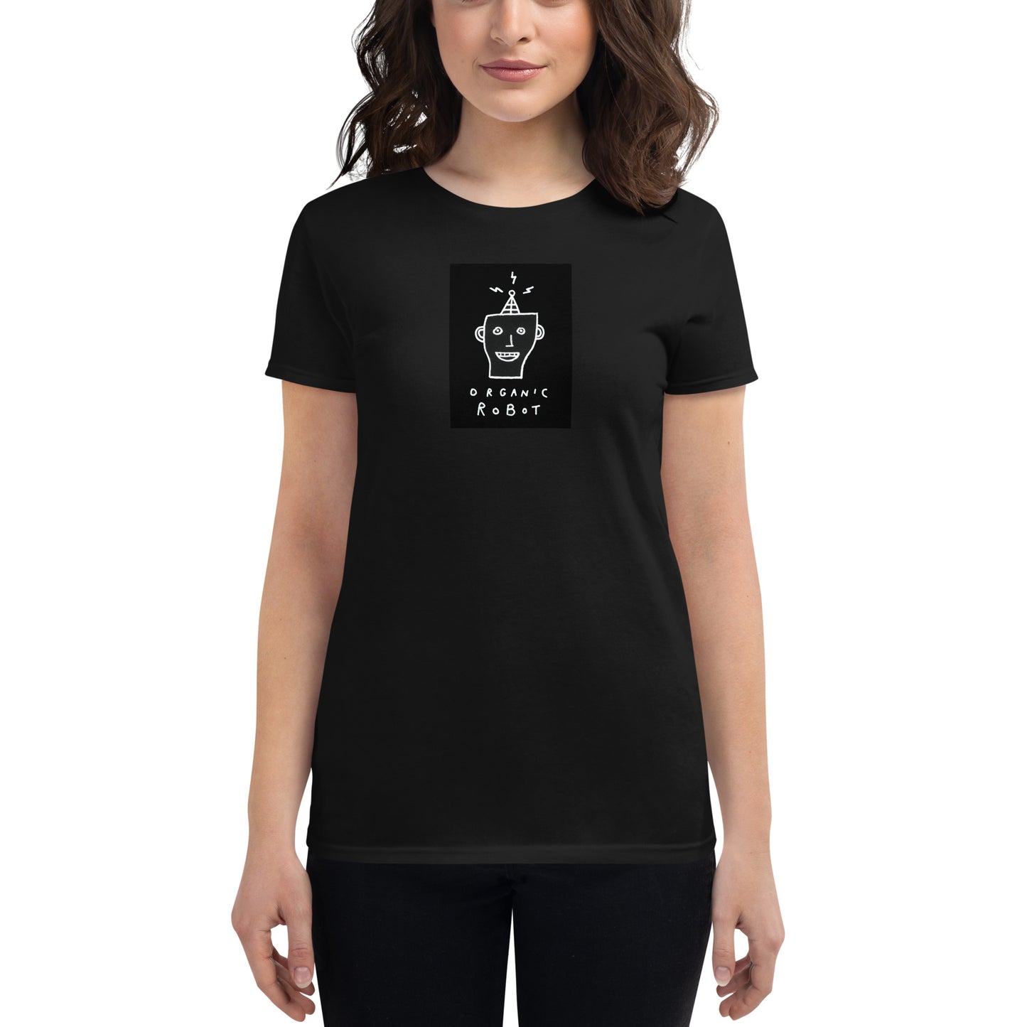 Organic Robot, Black - Women's short sleeve t-shirt