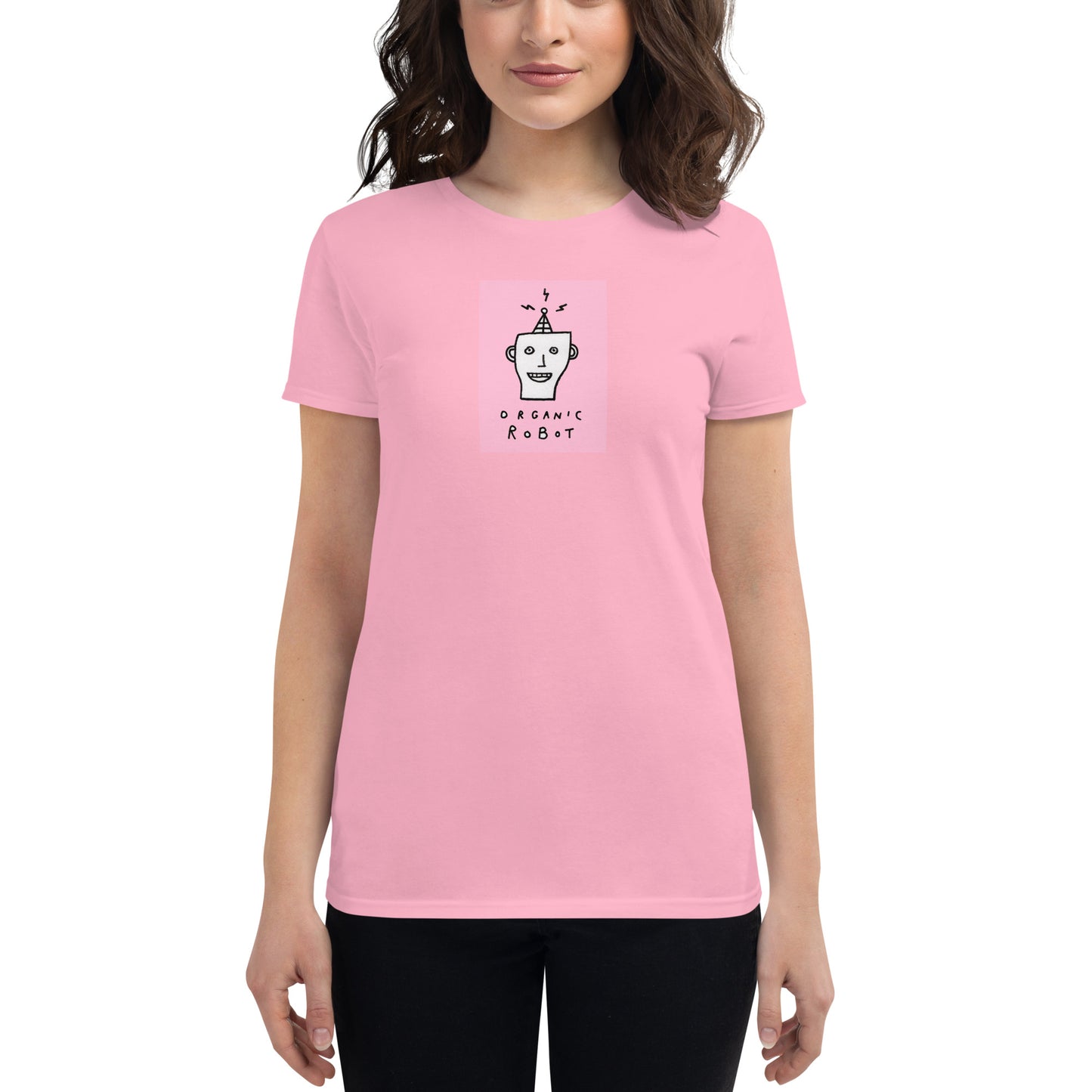 Organic Robot, Pink - Women's short sleeve t-shirt