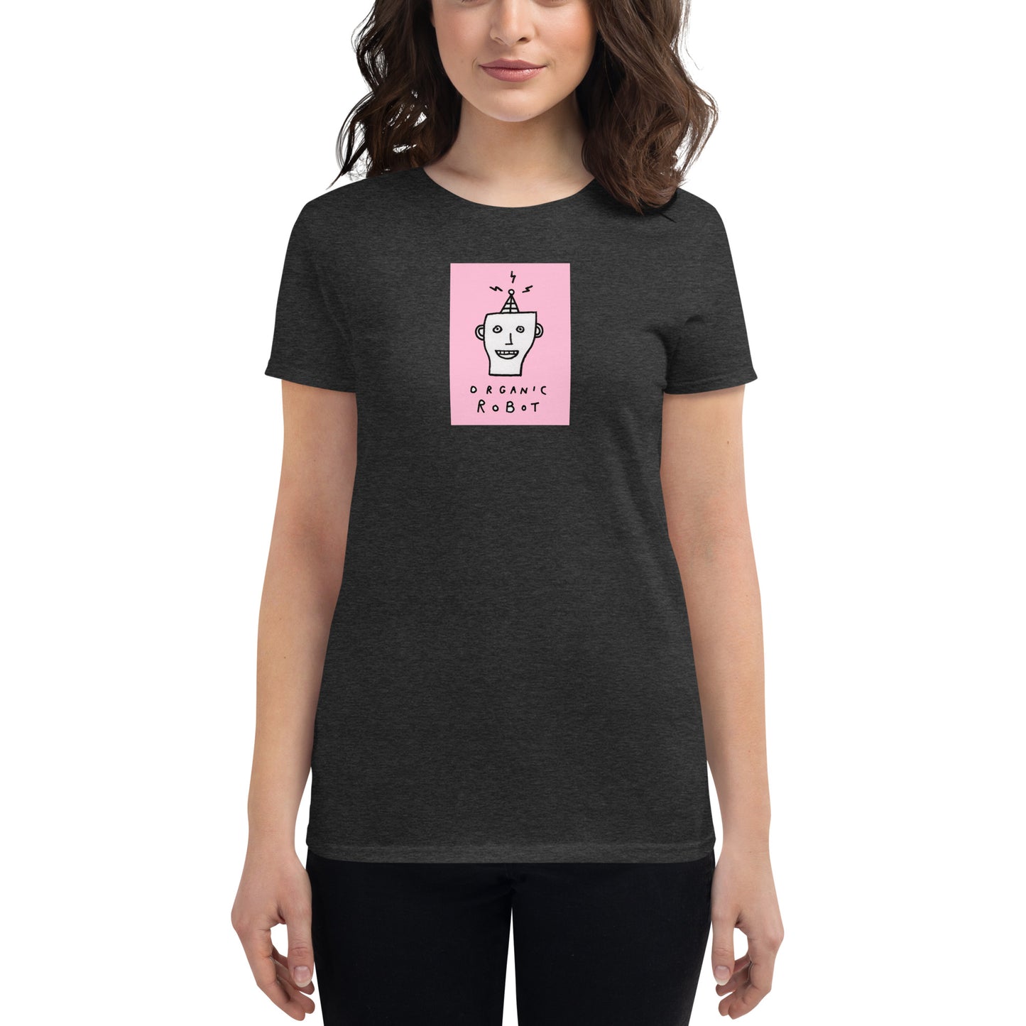 Organic Robot, Pink - Women's short sleeve t-shirt
