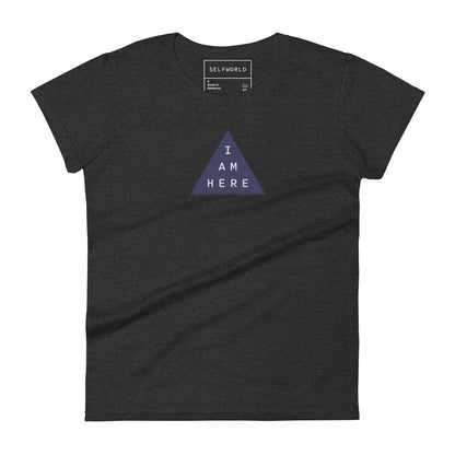 I Am Here - Purple Triangle - Women's short sleeve t-shirt