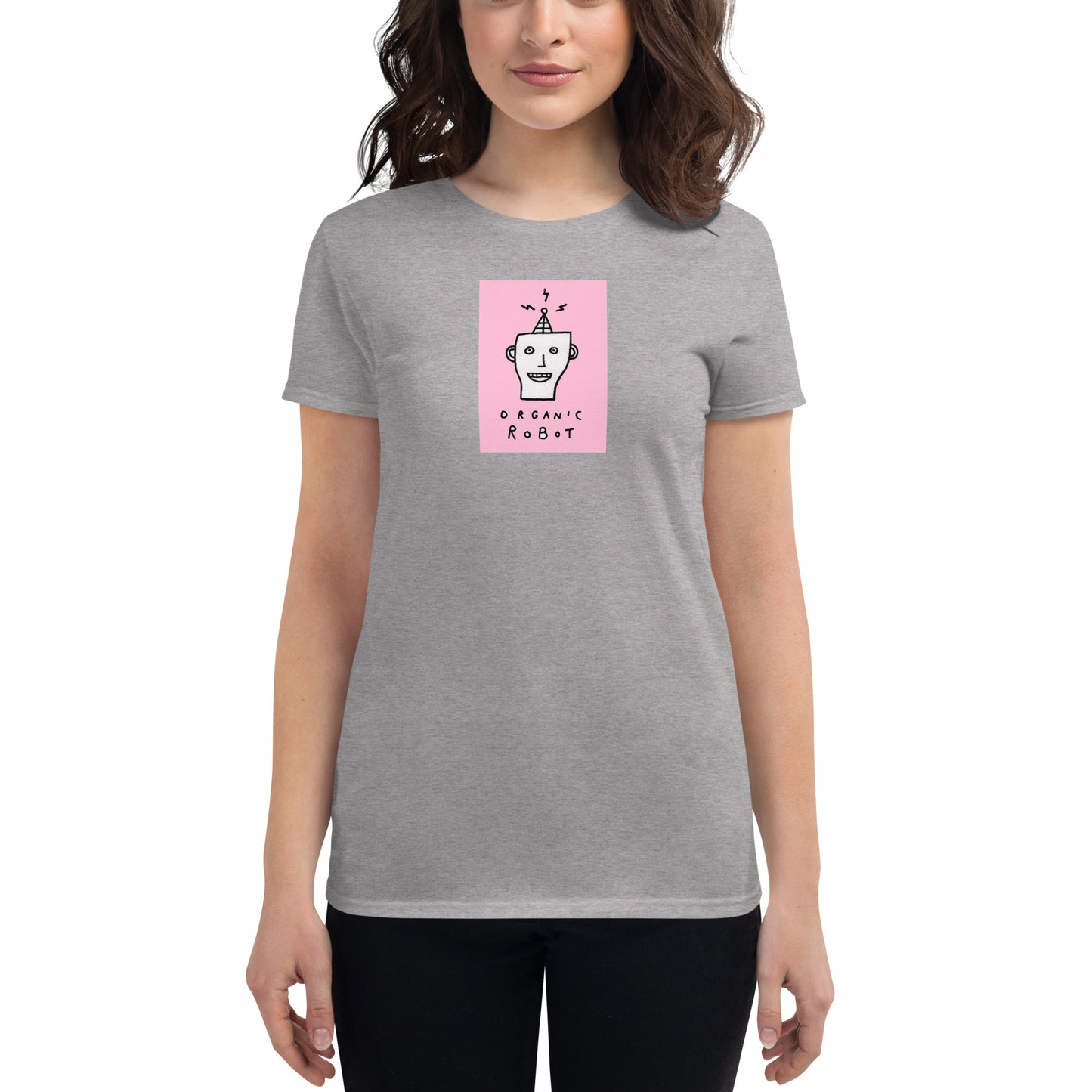 Organic Robot, Pink - Women's short sleeve t-shirt
