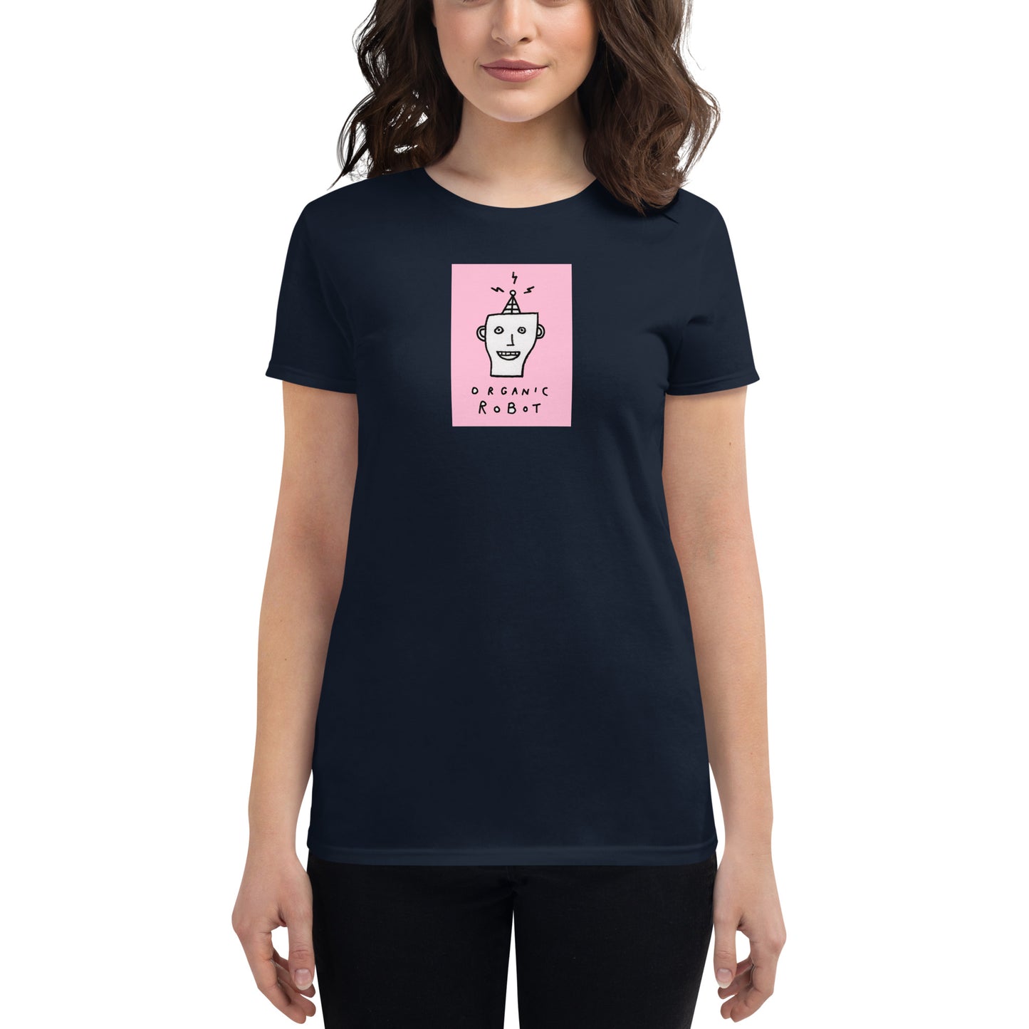 Organic Robot, Pink - Women's short sleeve t-shirt