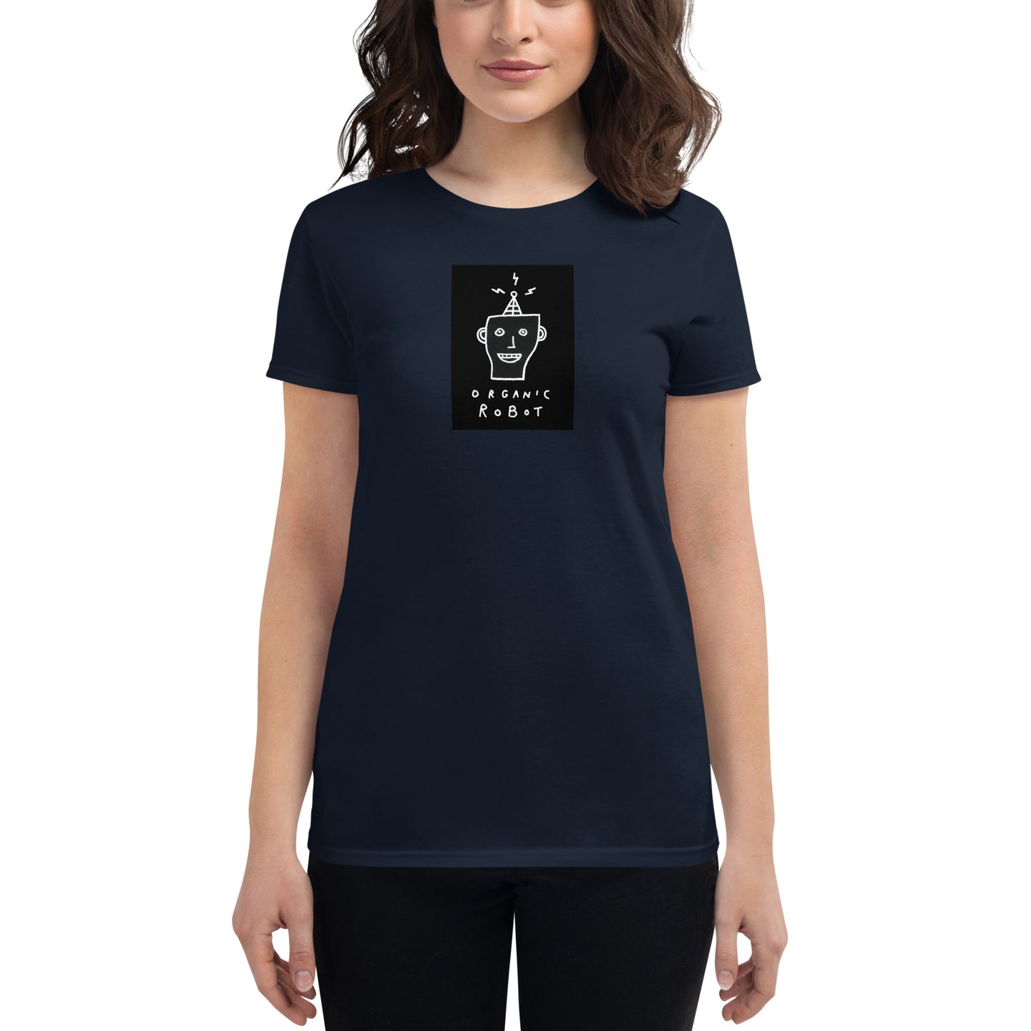 Organic Robot, Black - Women's short sleeve t-shirt