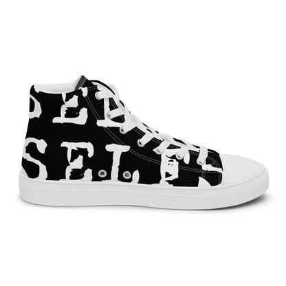 Self Word Design - Women’s high top canvas shoes