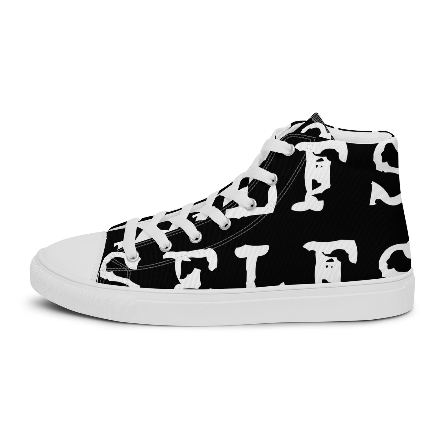 Self Word Design - Women’s high top canvas shoes