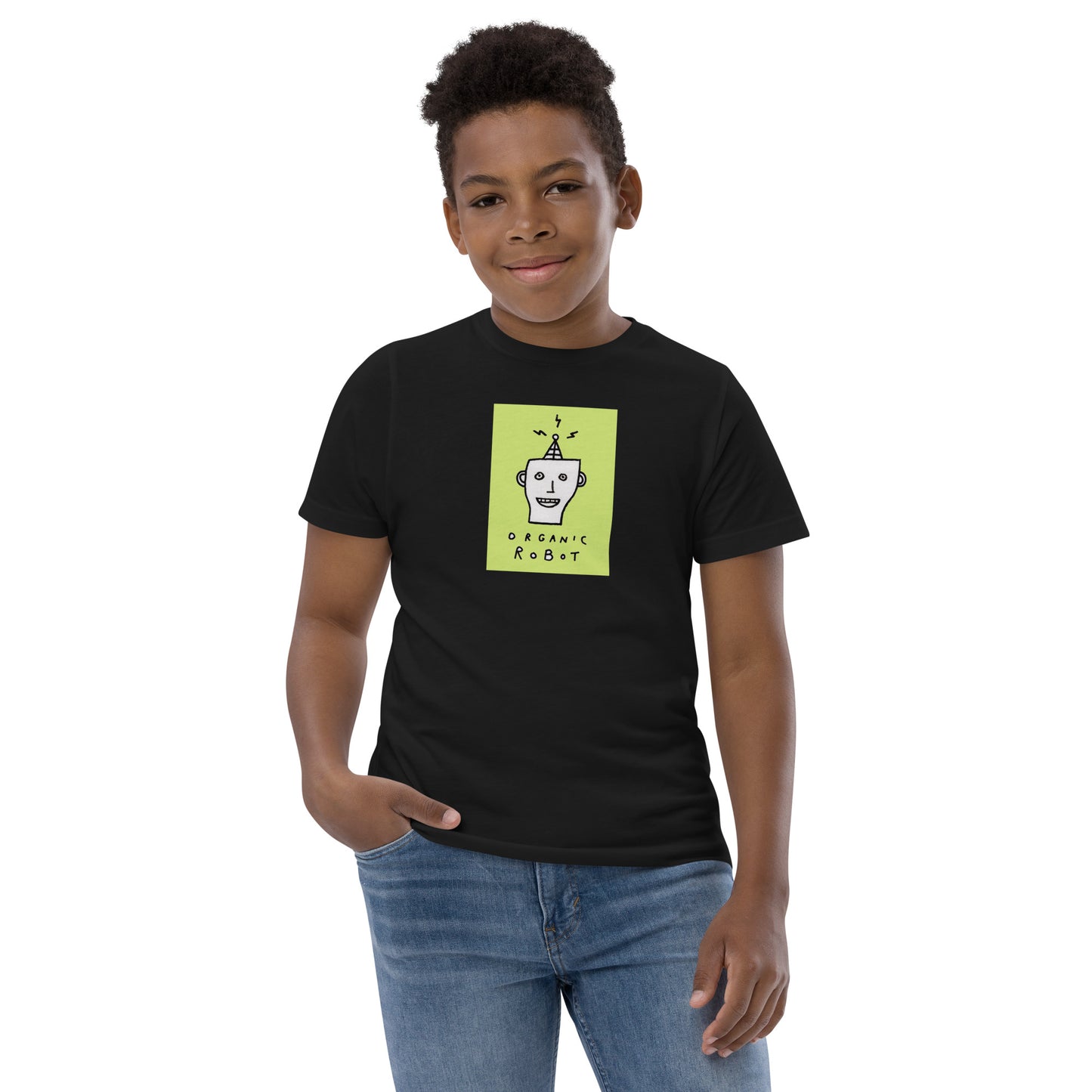 Organic Robot, Green - Youth jersey t-shirt