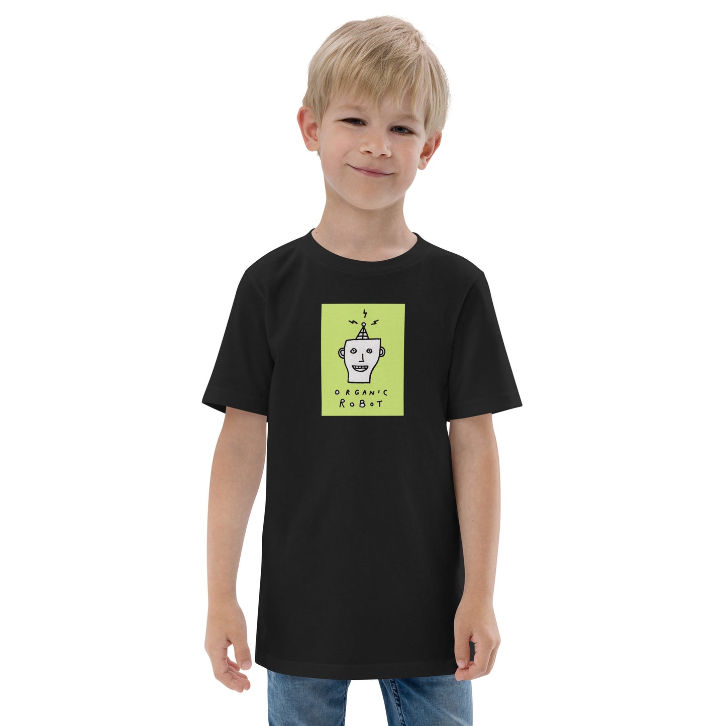 Organic Robot, Green - Youth jersey t-shirt