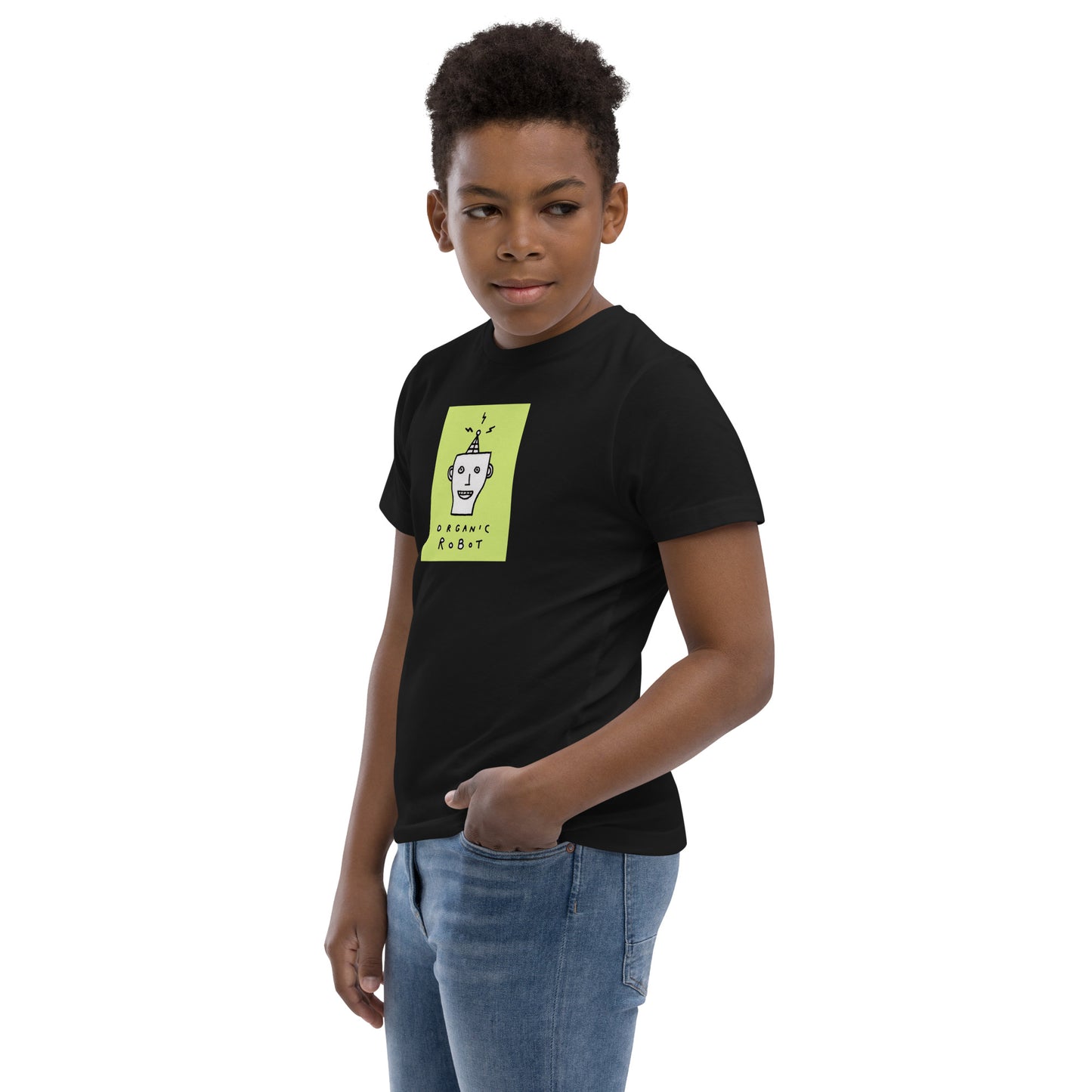 Organic Robot, Green - Youth jersey t-shirt