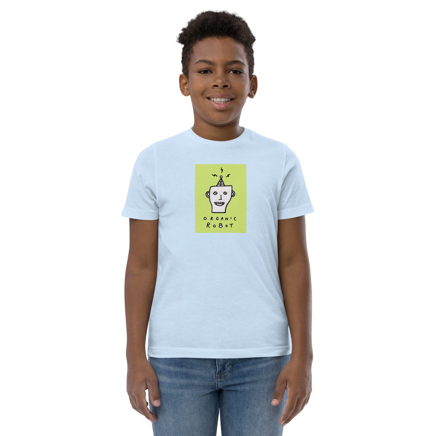 Organic Robot, Green - Youth jersey t-shirt