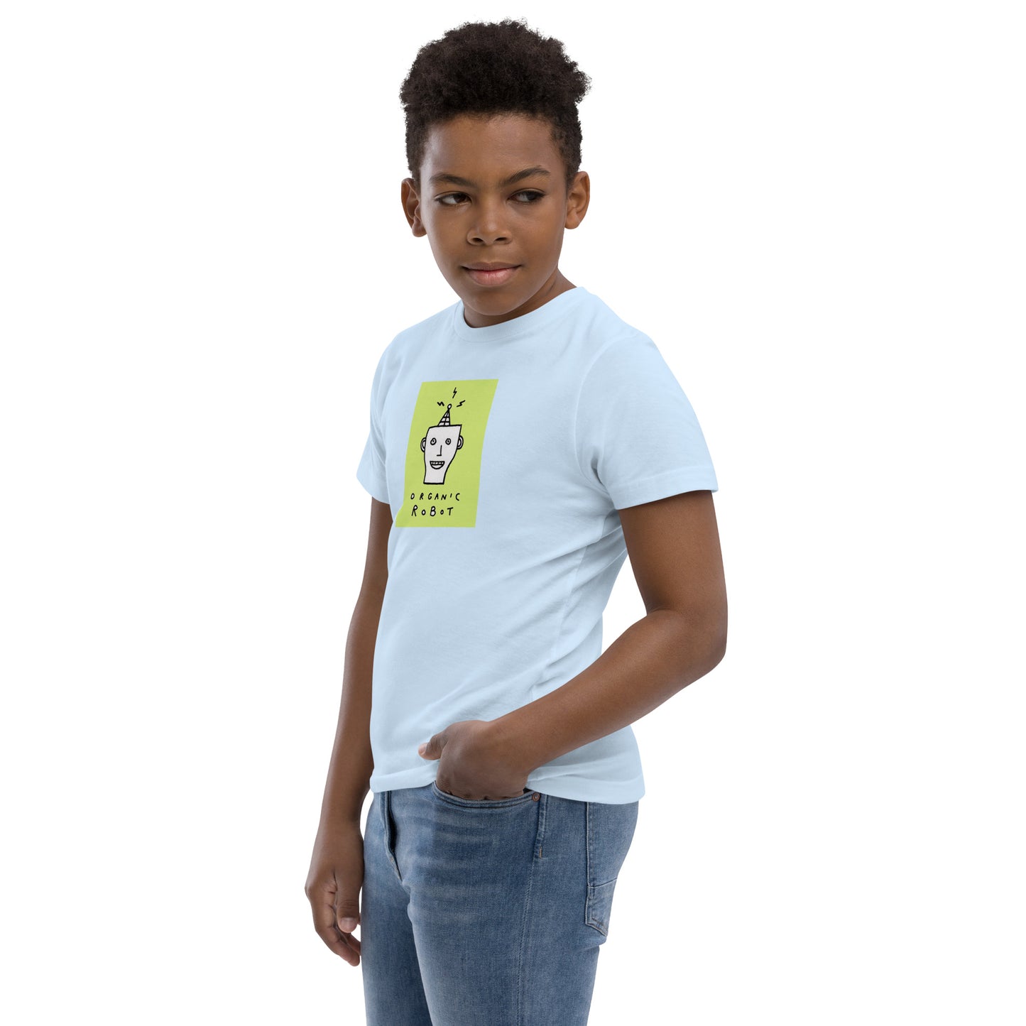 Organic Robot, Green - Youth jersey t-shirt