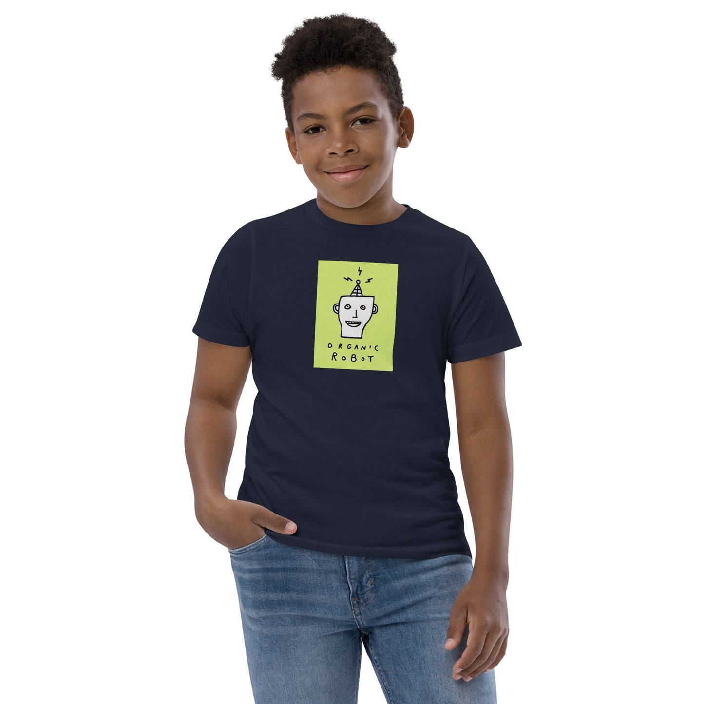 Organic Robot, Green - Youth jersey t-shirt