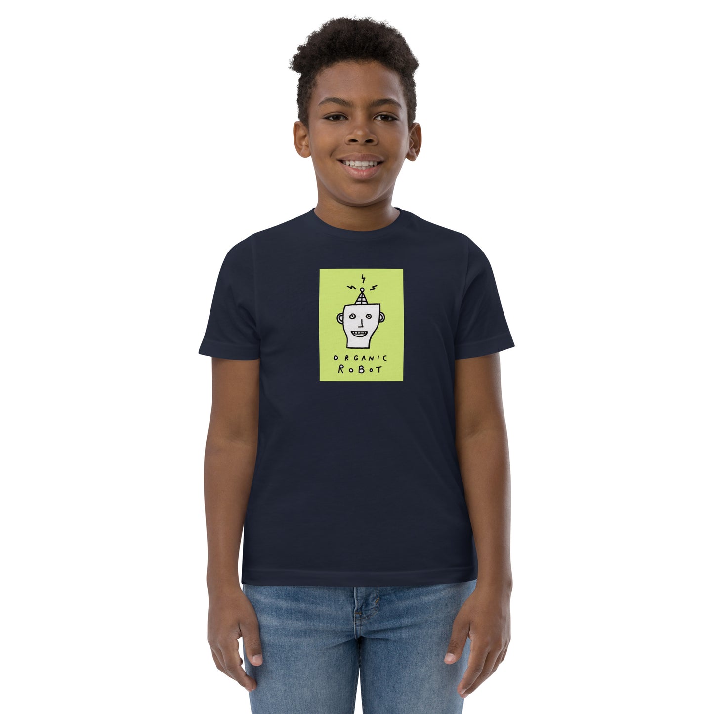 Organic Robot, Green - Youth jersey t-shirt