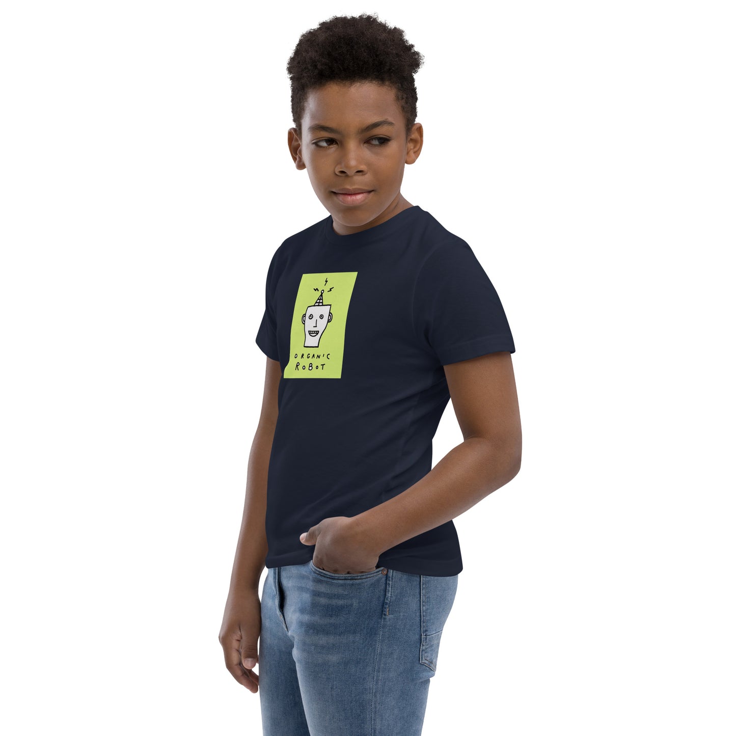 Organic Robot, Green - Youth jersey t-shirt